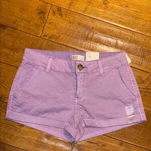 So Juniors Sun Soft Chino Stretch Purple Shorts